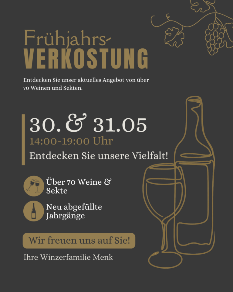 Frühjahrsverkostung im Wein und Sektgut Menk in Ingelheim